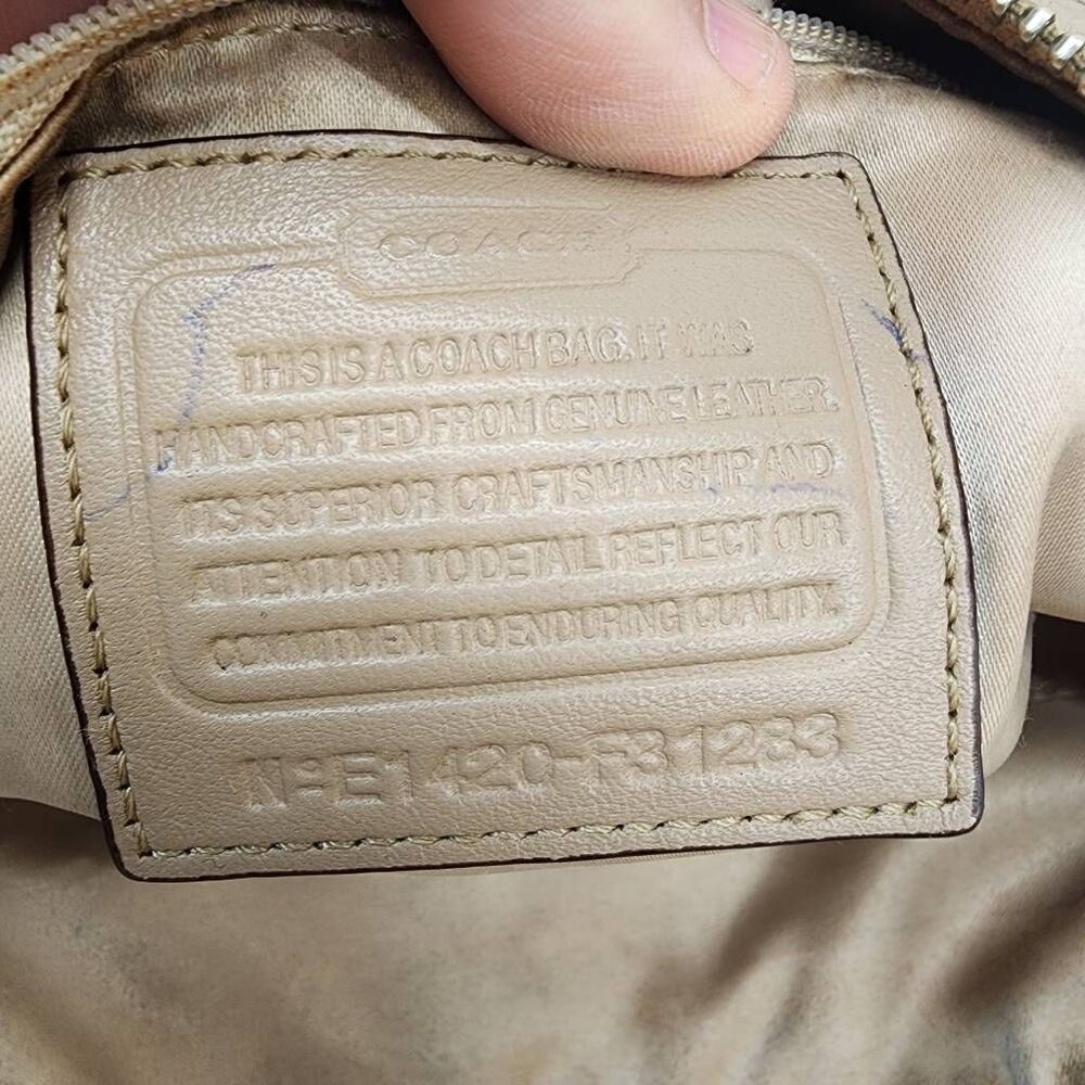 Coach Charlie Python Embossed Leather Tote Should… - image 8